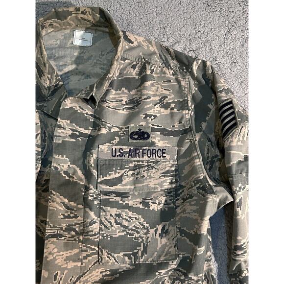 US Air Force Mens Utility Coat Camouflage Jacket Size 44 Short W Tech SGT Strip - Picture 6 of 16